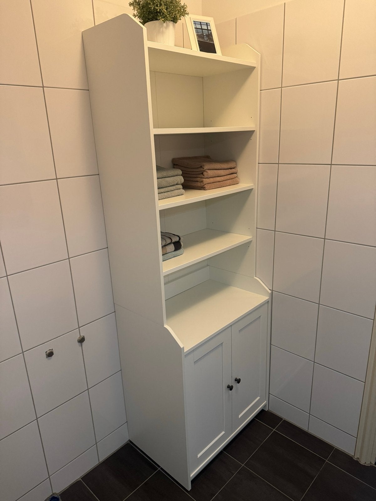 HAUGA Hoge IKEA kast met 2 deuren, wit, 70x199cm, Ophalen, Gebruikt