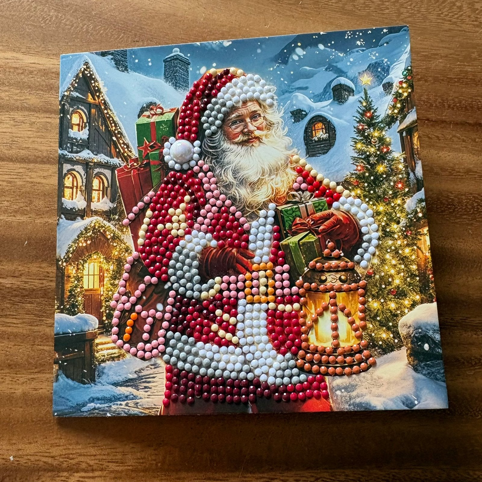 Diamond painting kerstkaart kerstman, Ophalen of Verzenden, Zo goed als nieuw, Kerst