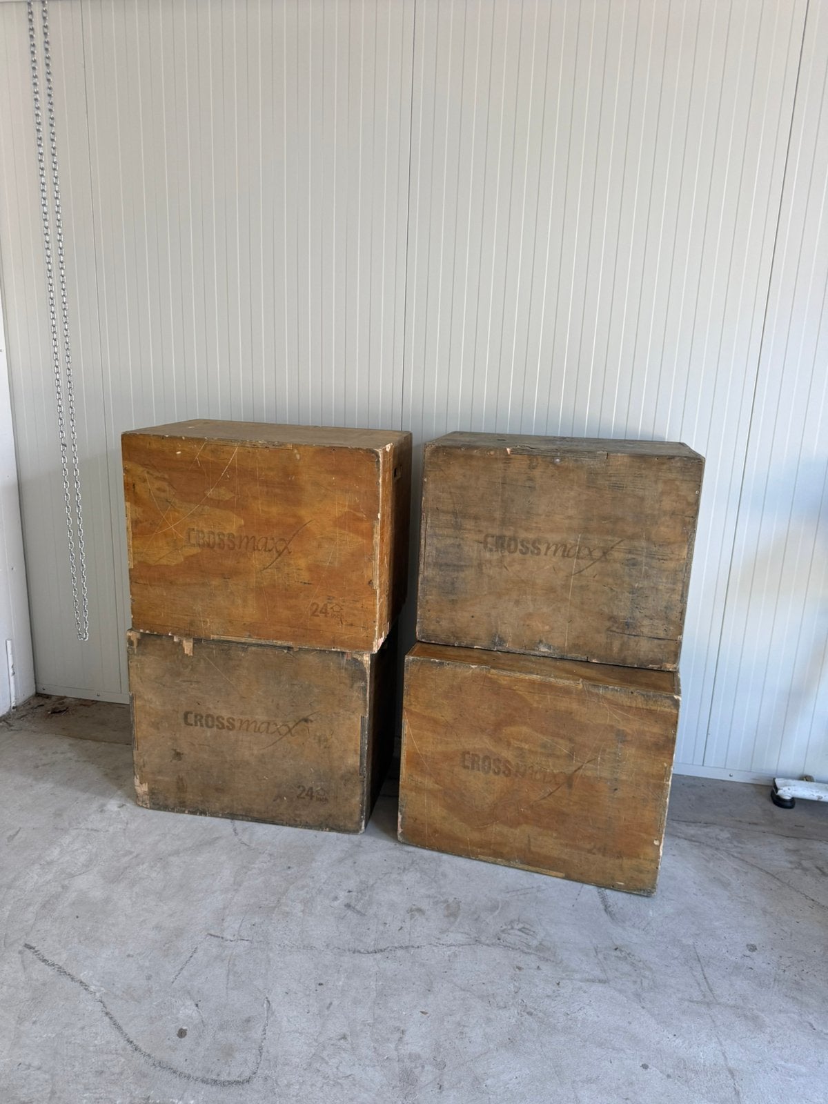 Crossmaxx plyboxen 4 stuks/ set/ gebruikt