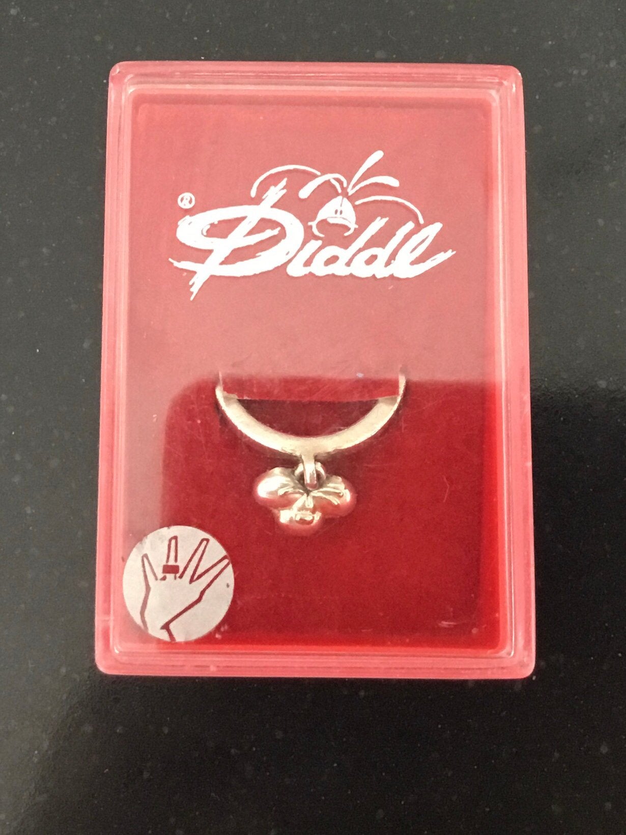 Diddl sieraad ring, Sieraden, Tassen en Uiterlijk, Piercings, Ophalen of Verzenden, Zo goed als nieuw, Zilver