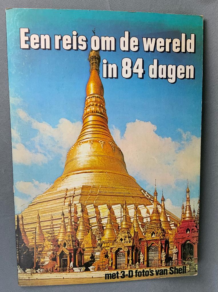 Prentenboek Shell Een reis om de wereld in 84 dagen, Ophalen of Verzenden, Gelezen, Prentenboek