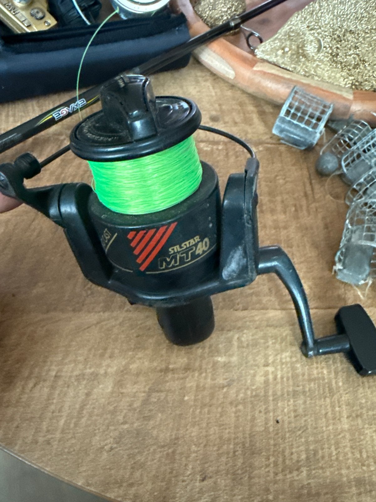 Silstar MT40 Molen met groen vislijn, Ophalen of Verzenden, Gebruikt, Molen