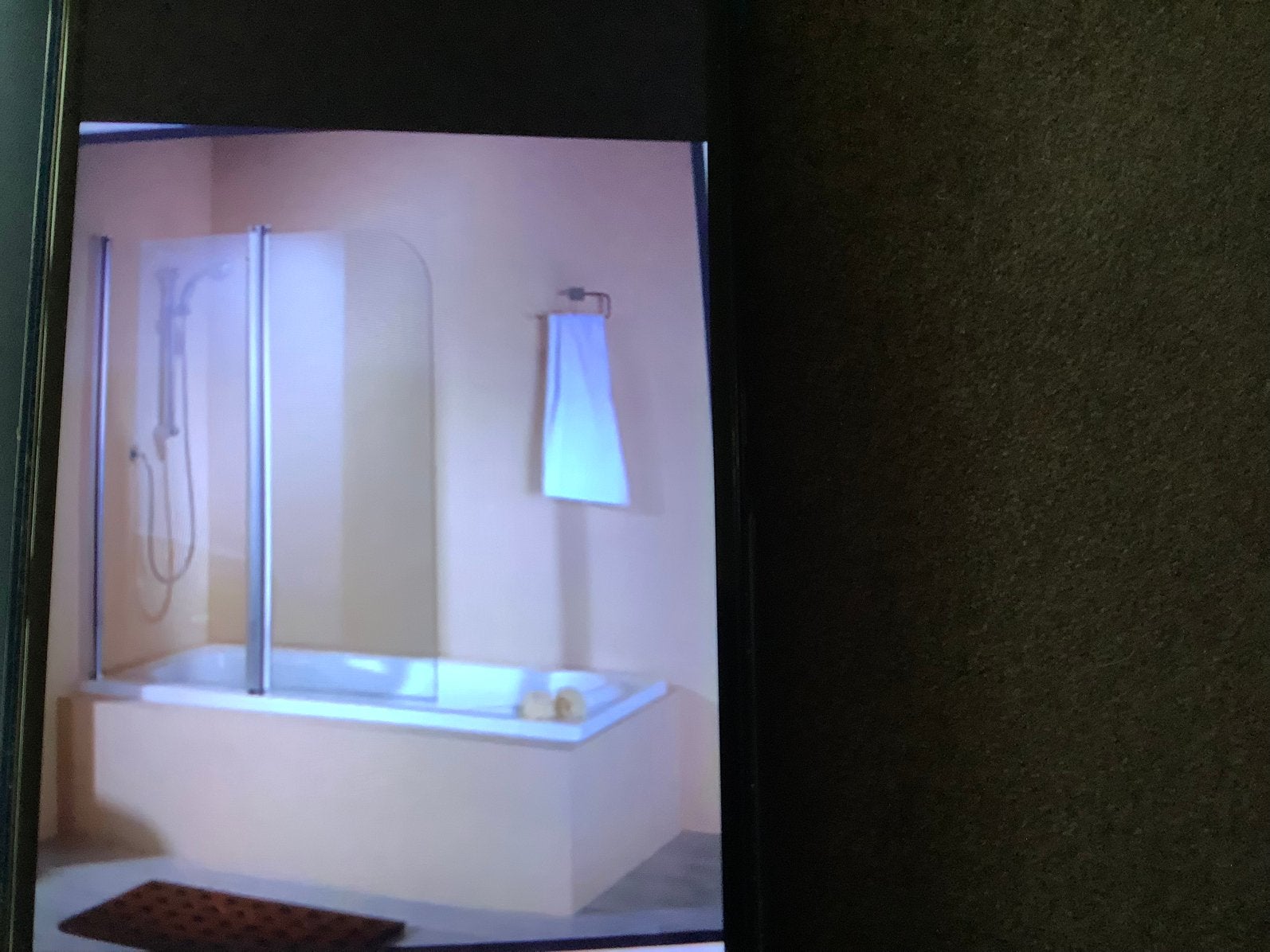 Tweedelig badscherm van wilux, Huis en Inrichting, Ophalen, Zo goed als nieuw