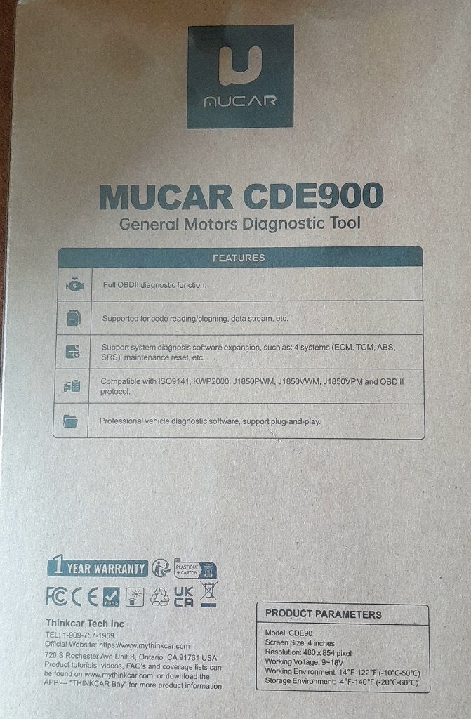 OBD      MUCAR CDE900, Auto diversen, Ophalen of Verzenden