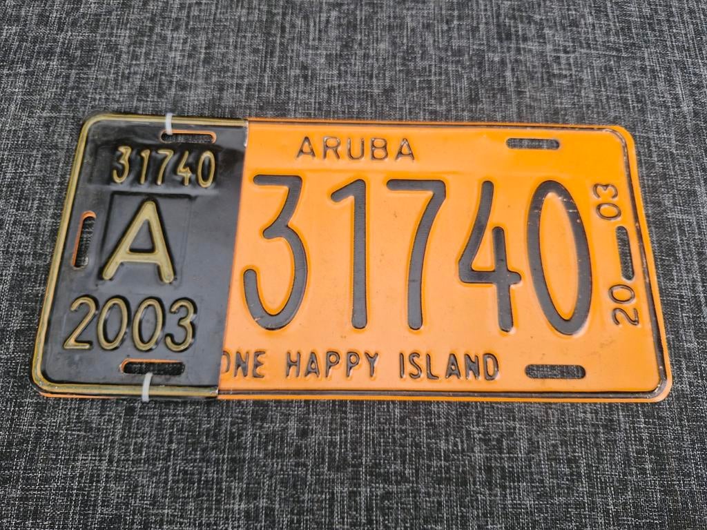 Aruba kentekenplaat nummerbord Nummerplaat License plate, Ophalen of Verzenden, Gebruikt, Auto's