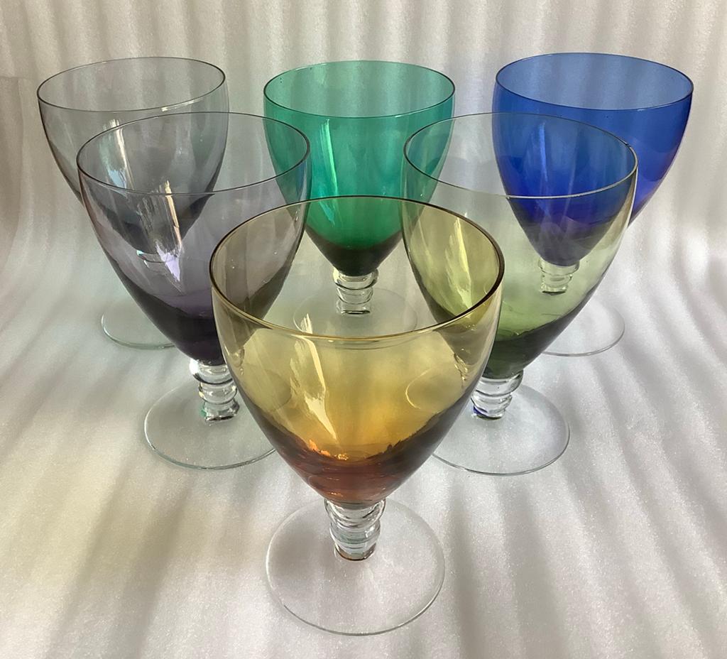 MAX VERBOEKET - servies CARNAVAL - K21 - bierglas op voet, Antiek en Kunst, Antiek | Glas en Kristal, Ophalen of Verzenden