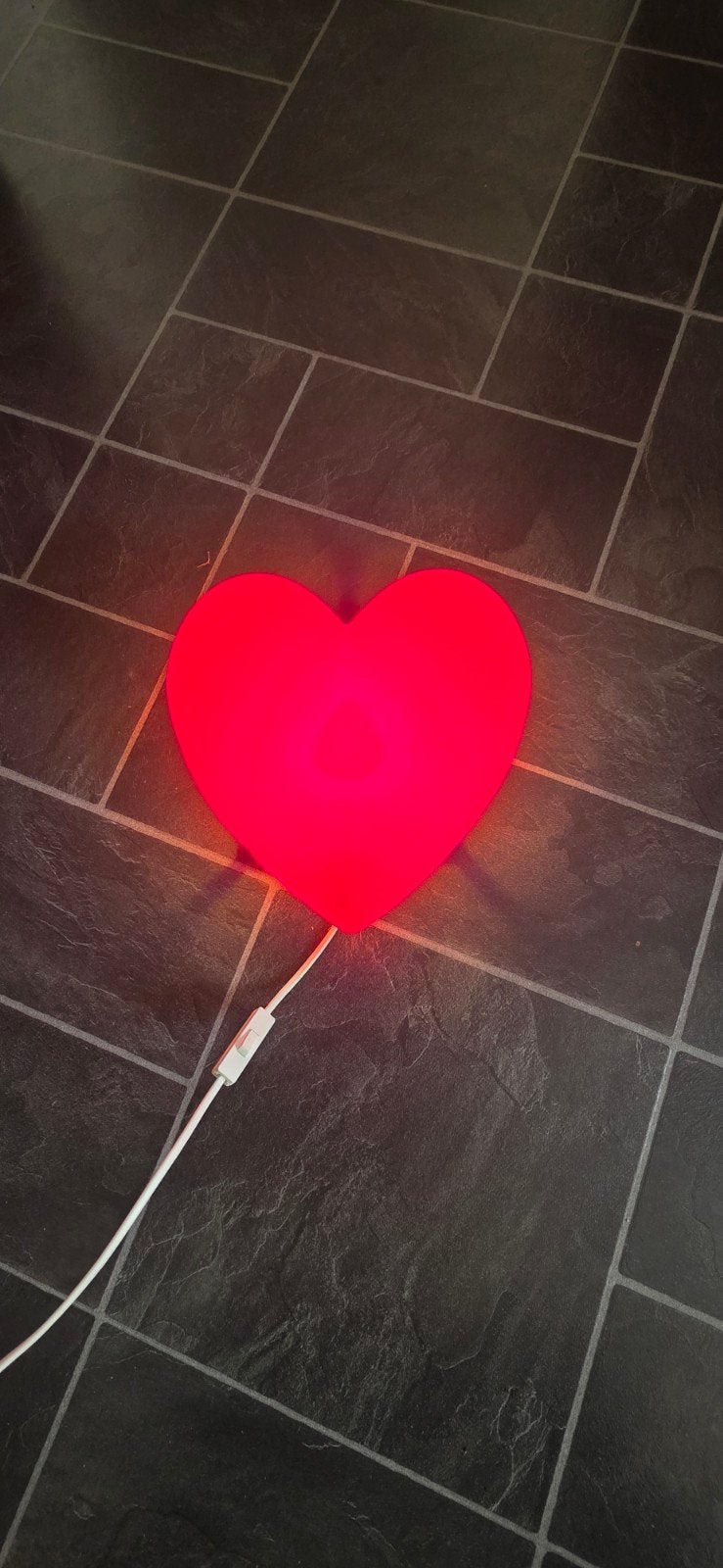 Rode Hartvormige  Lamp - Sfeervolle Verlichting, Huis en Inrichting, Met schakelaar, Ophalen of Verzenden, Zo goed als nieuw, Rood