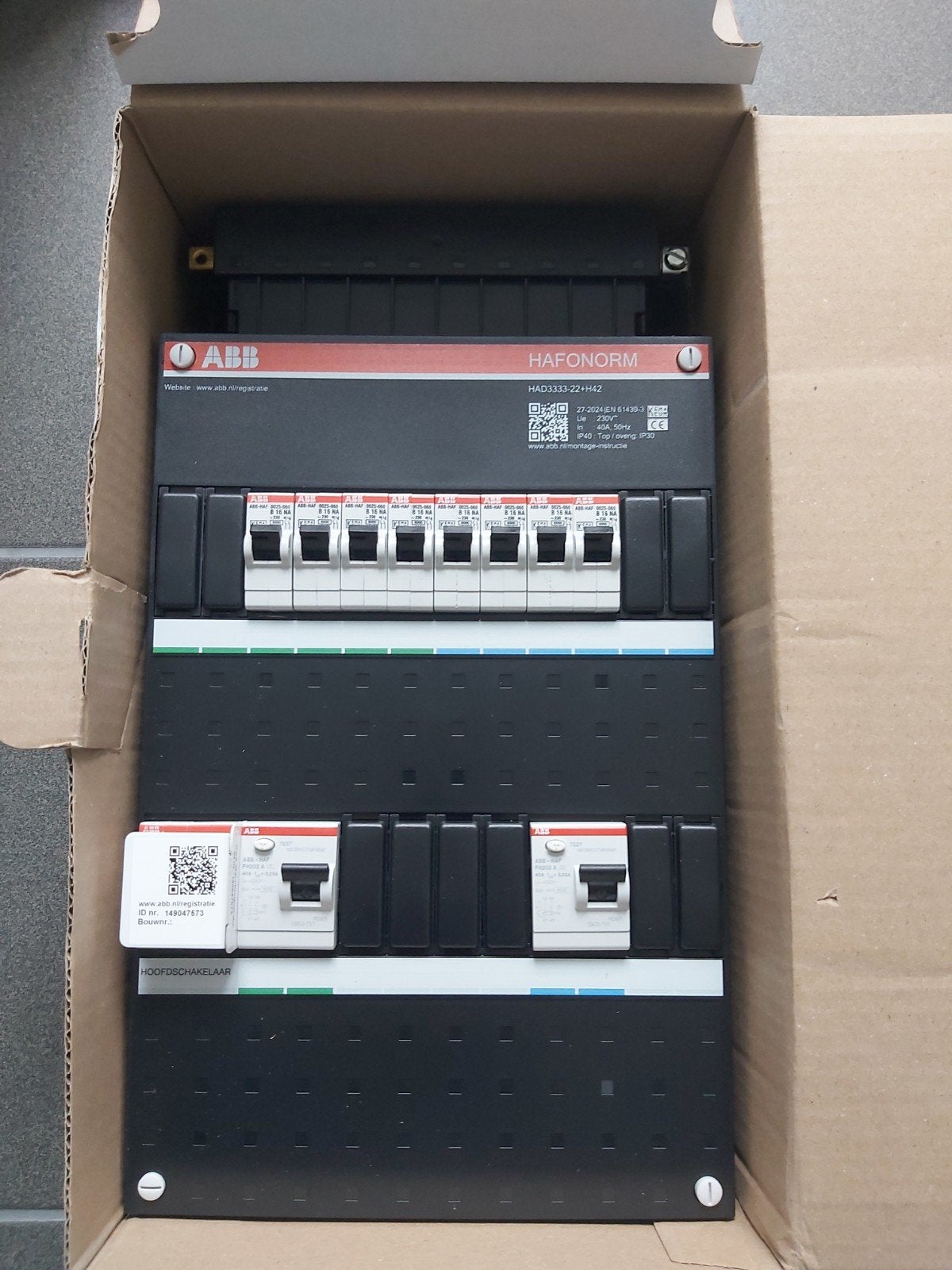 🅰️🅱️🅱️ groepenkast busboard 1 fase abb hafonorm, Ophalen, Nieuw, Overige typen