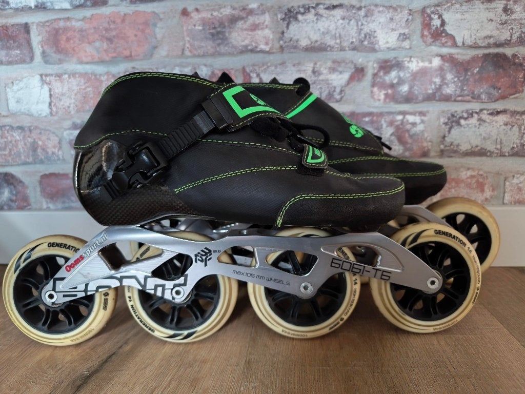 Mooie Bont enduro skeelers maat 40 4x100mm wielen!, Ophalen of Verzenden, Zo goed als nieuw, Inline skates 4 wielen