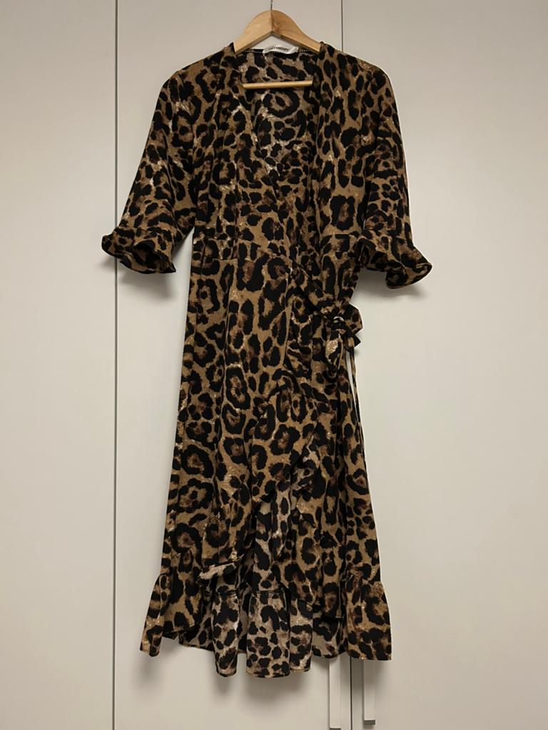 Co’couture panter jurk maat L - in zeer goede staat, Maat 38/40 (M), Bruin, Ophalen of Verzenden, Zo goed als nieuw