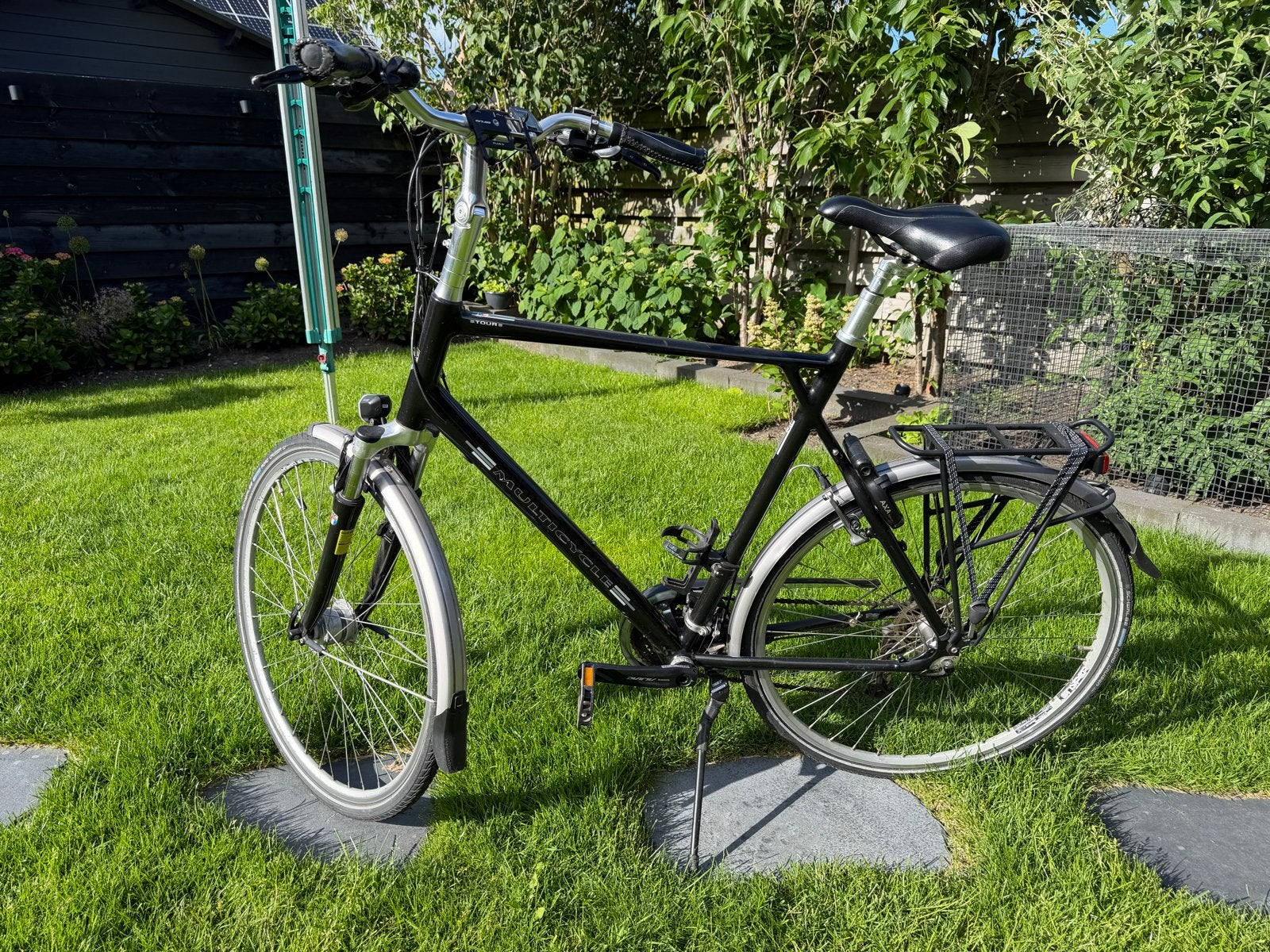 Multicycle herenfiets met groot frame, Overige merken, Gebruikt, Velgrem, Versnellingen