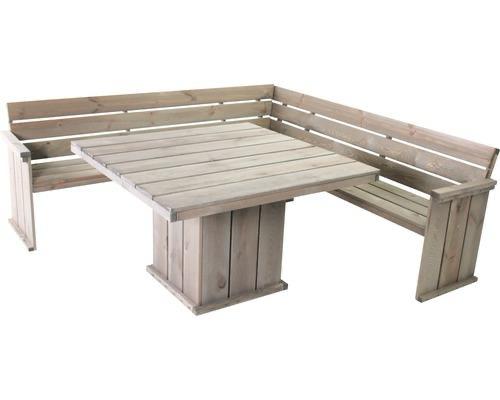 Grenen houten hoekbank met tafel, Ophalen, Overige materialen, Gebruikt, 6 zitplaatsen