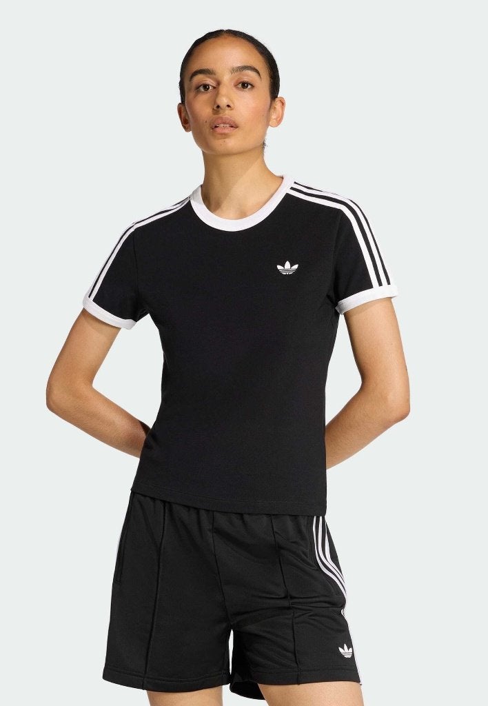NIEUW! Adidas Originals 3-stripes slim fit t-shirt ZWART L, Kleding | Dames, T-shirts, Zwart, Maat 42/44 (L), Nieuw, Korte mouw