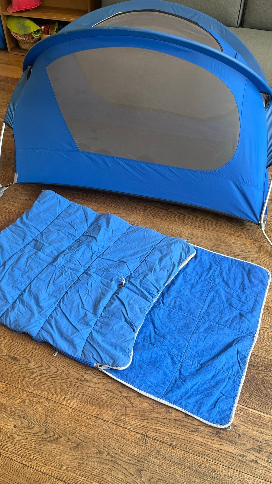 Nomad baby/peuter reisbedje/tentje met slaapzak, Ophalen, Zo goed als nieuw, Tot en met 2