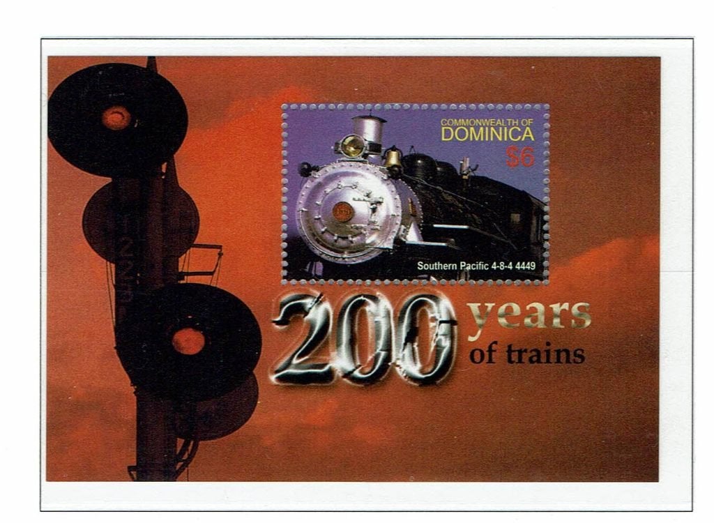 postzegels treinen Dominica Michel 499 Zuid Pacific USA, Ophalen of Verzenden, Postfris, Treinen