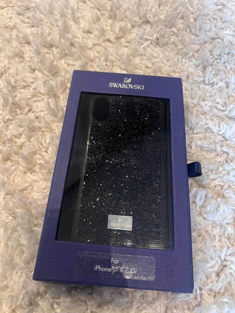 Swarovski telefoonhoesje iPhone X/XS - Zwart met diamantjes, Zwart, Overige merken, Nieuw, Hoesje of Tasje