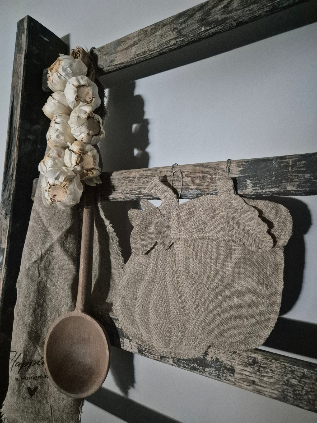 Handgemaakte pannenlap eikel linnen gevoerd, Huis en Inrichting, Beige, Overige typen, Nieuw, Ophalen of Verzenden