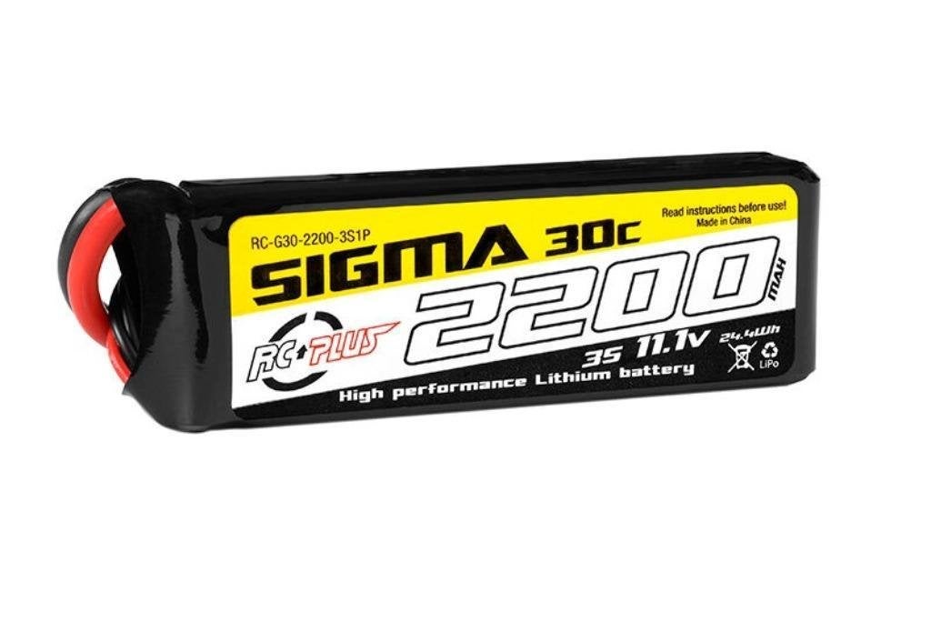 RC Plus Li-Po Batterypack Sigma 30C 2200 mAh 3S1P 11.1V XT-6, Ophalen of Verzenden, Nieuw