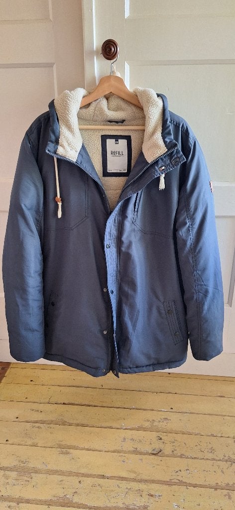 Refill heren gevoerde winterjas, Blauw, Ophalen of Verzenden, Zo goed als nieuw, Refill