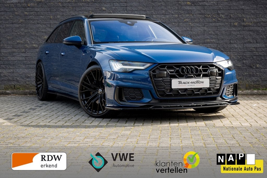 Audi A6 Avant 50 TFSI e quattro S edition Competition Panora, Auto's, Audi, Automaat, 77 km/l, Gebruikt, Zwart
