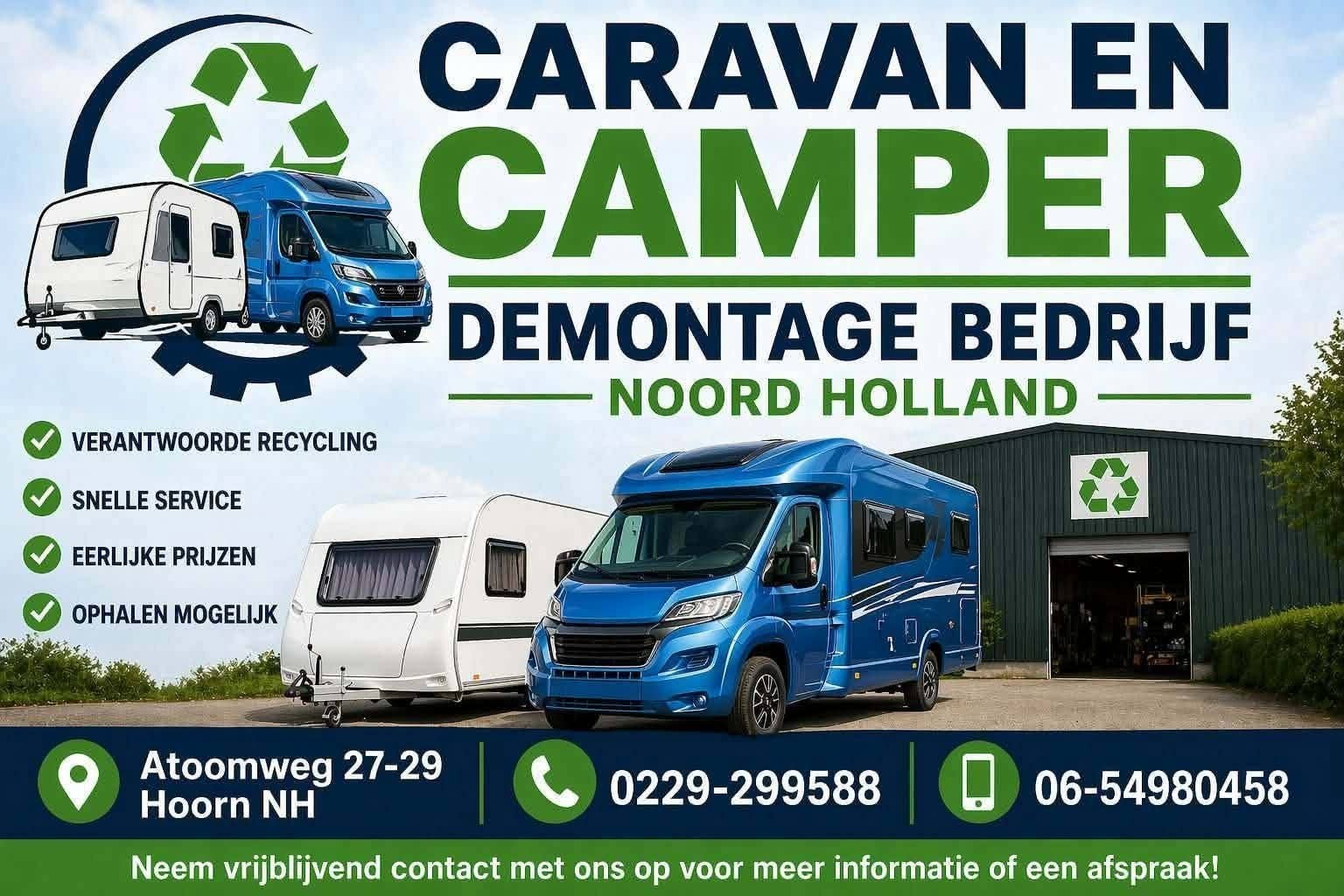CARAVAN & CAMPER SLOPERIJ INKOOP - VERKOOP- AFVOEREN, SLOPERIJ, ., Sloop