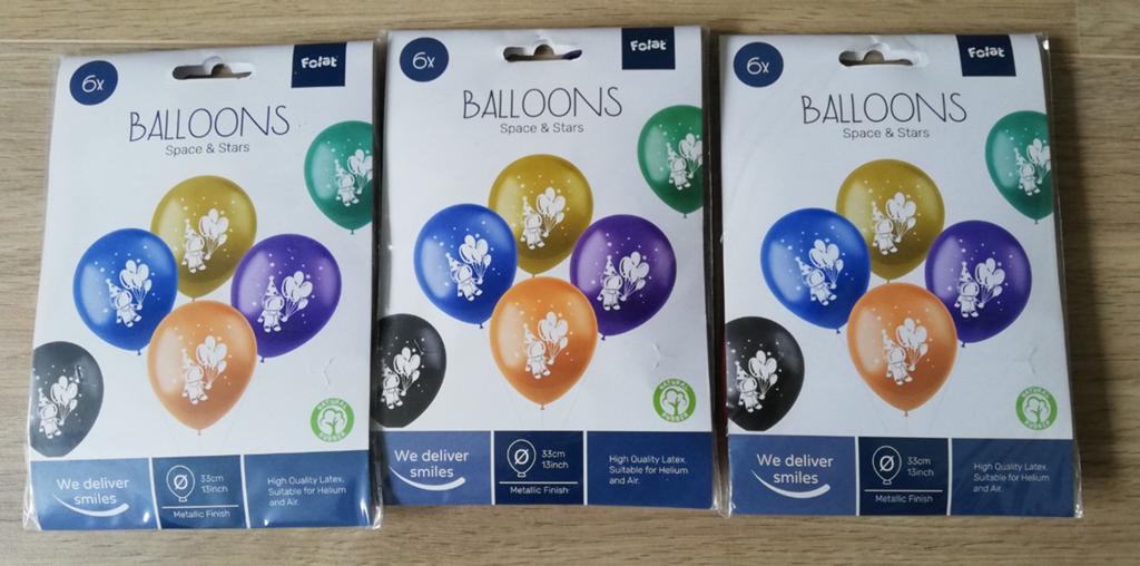 Folat Space & Stars Ballonnen - 4x6 stuks (24 ballonnen), Ophalen of Verzenden