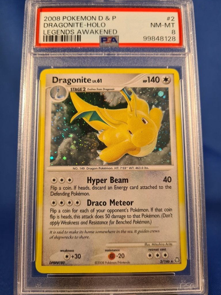 Dragonite 2/146 - Legends Awakened (PSA 8), Verzenden, Gebruikt