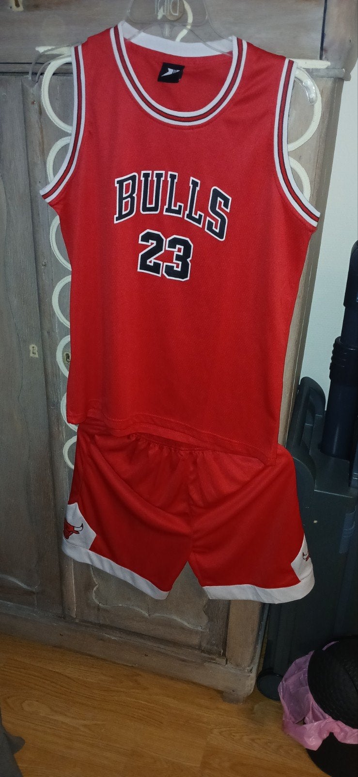 Chicago Bulls Basketbal Tenue - Maat 2XL valt als S a M, Ophalen of Verzenden, Maat 36 (S), Rood, Fitness of Aerobics