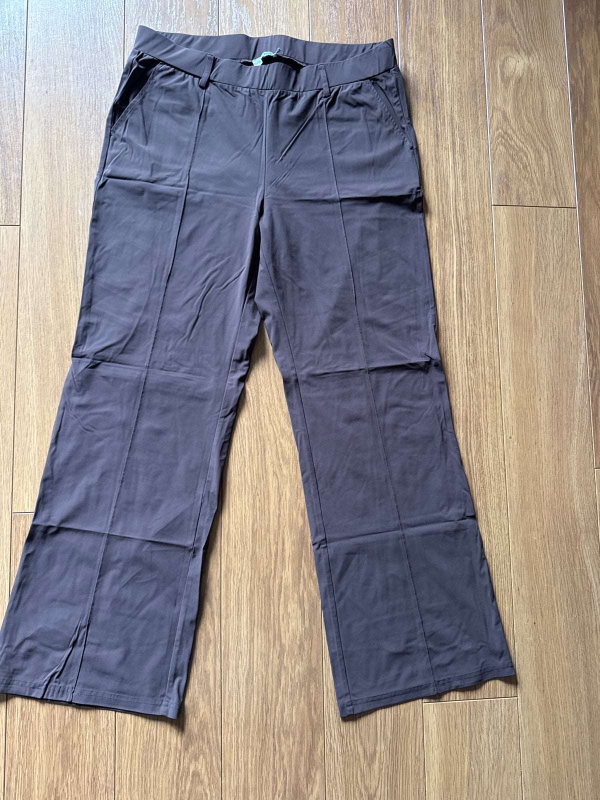 Donkerbruine Travelstof Broek Nicolette Kluivert XXL, Ophalen of Verzenden, Gedragen, Maat 46/48 (XL) of groter, Bruin