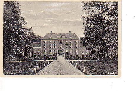 Ansichtkaart 	Zeist	Slot Zeist, Verzenden, 1920 tot 1940, Ongelopen, Utrecht