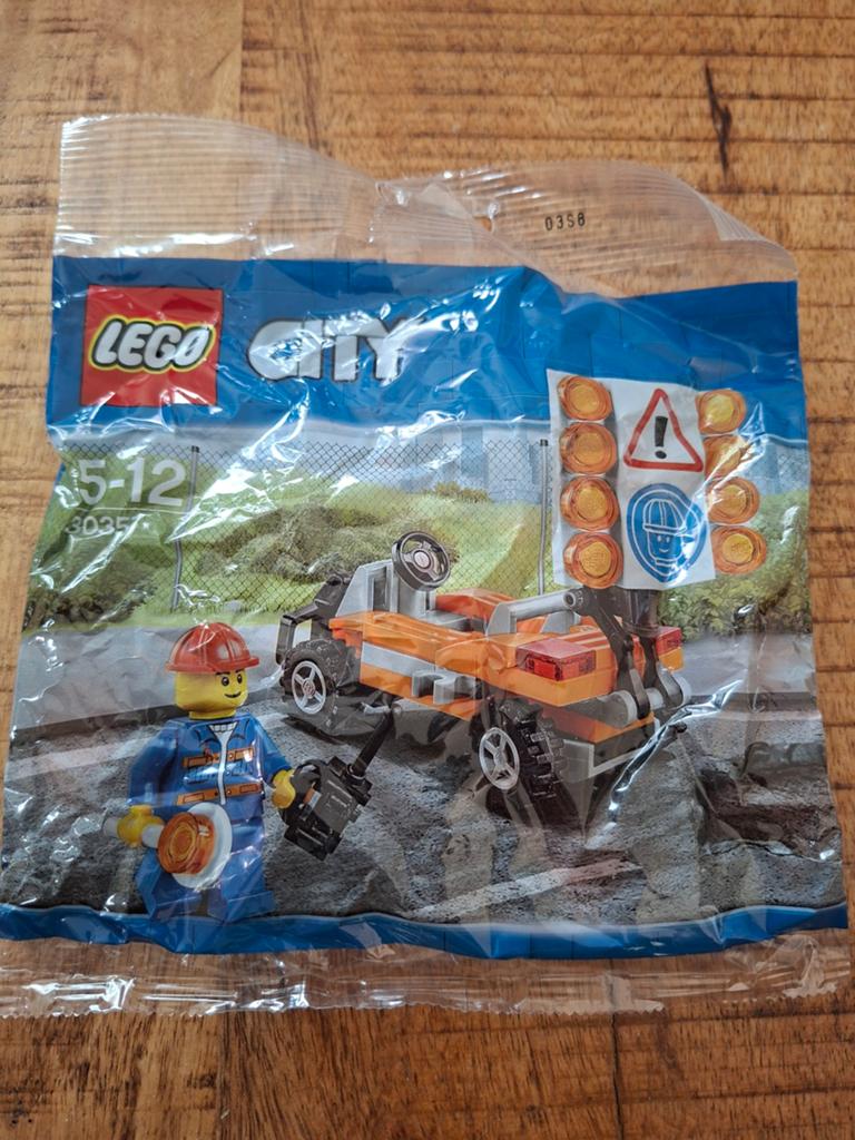 Nieuwe LEGO City 30357 Wegenwerker met voertuig, Inclusief minifiguren, City, Lego, Nieuw