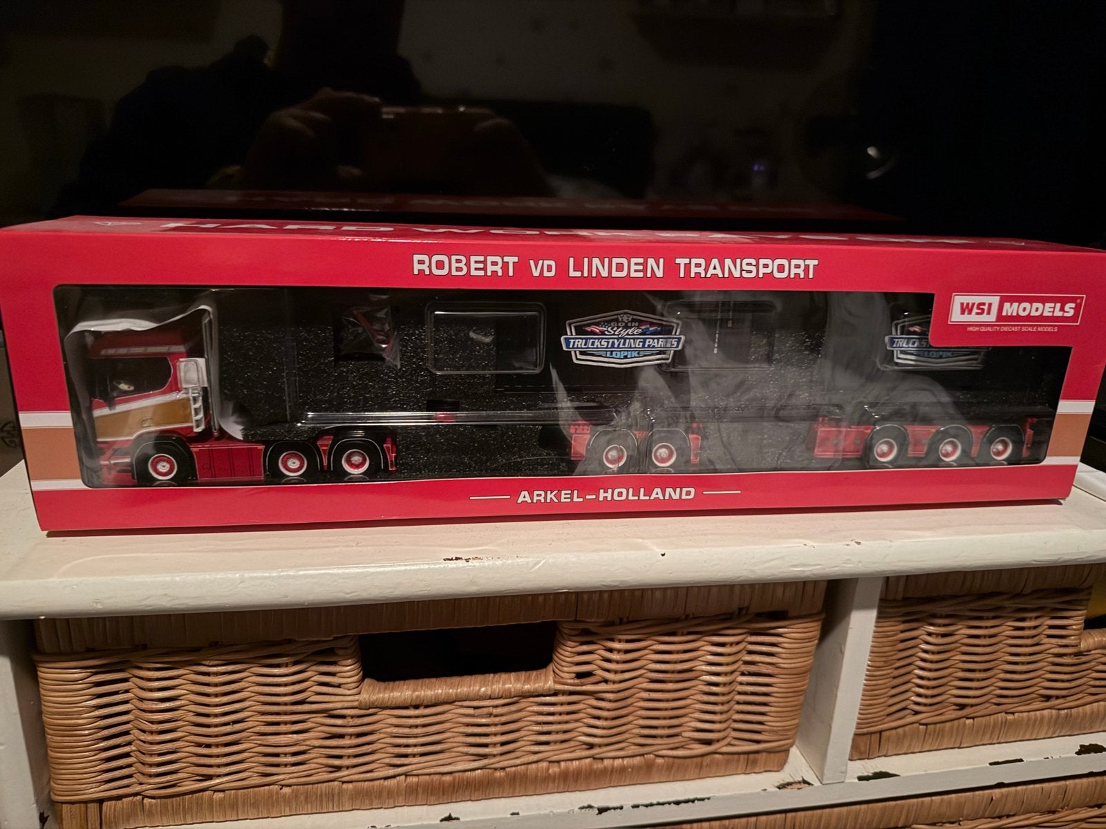 WSI Models Robert vd Linden Transport Scania vrachtwagen, Overige merken, 1:50 of kleiner, Nieuw, Ophalen of Verzenden