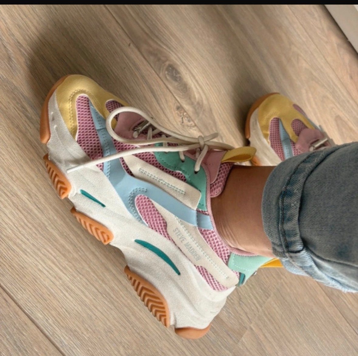 Steve Madden Possession-E Pastel Multi Sneakers Maat 39, Ophalen of Verzenden, Zo goed als nieuw, Overige kleuren, Sneakers of Gympen