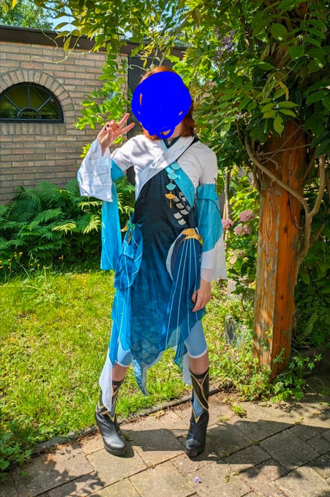 Cosplay Anime kostuum Madame Ping incl. laarzen maat 37/38, Ophalen of Verzenden, Zo goed als nieuw, Maat 34 (XS) of kleiner, Carnaval