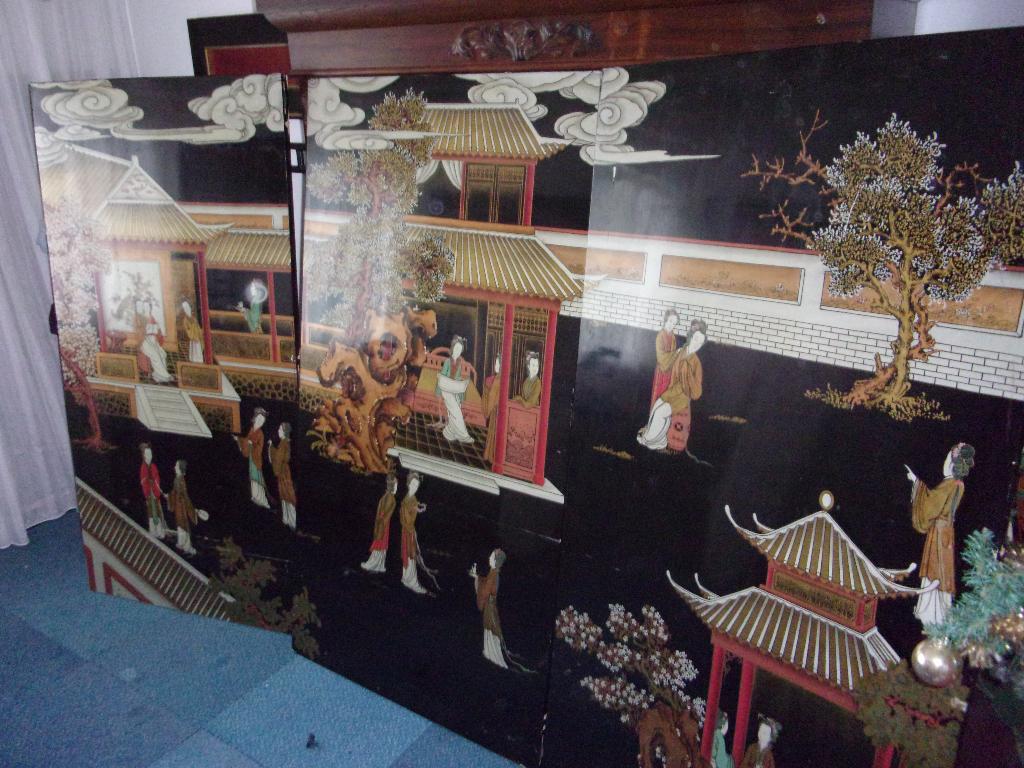chinese wand decoratie, Ophalen, Gebruikt, Oosters, Hout