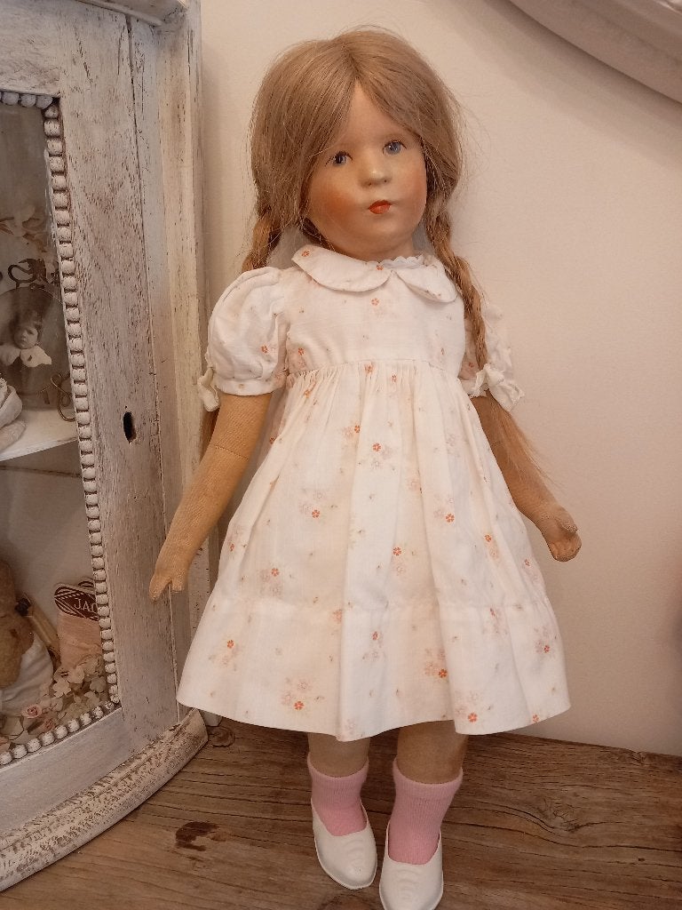 Vintage poppen kleding 3 delig set. jaren 50-60, Ophalen of Verzenden