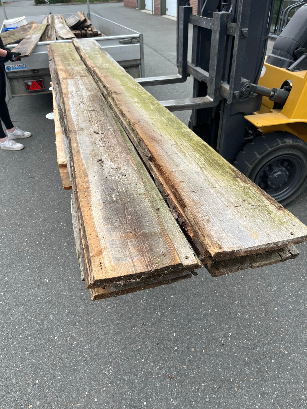 Gebruikte douglas houten schaaldelen - diverse lengtes, Ophalen, Gebruikt, Minder dan 25 mm, Plank