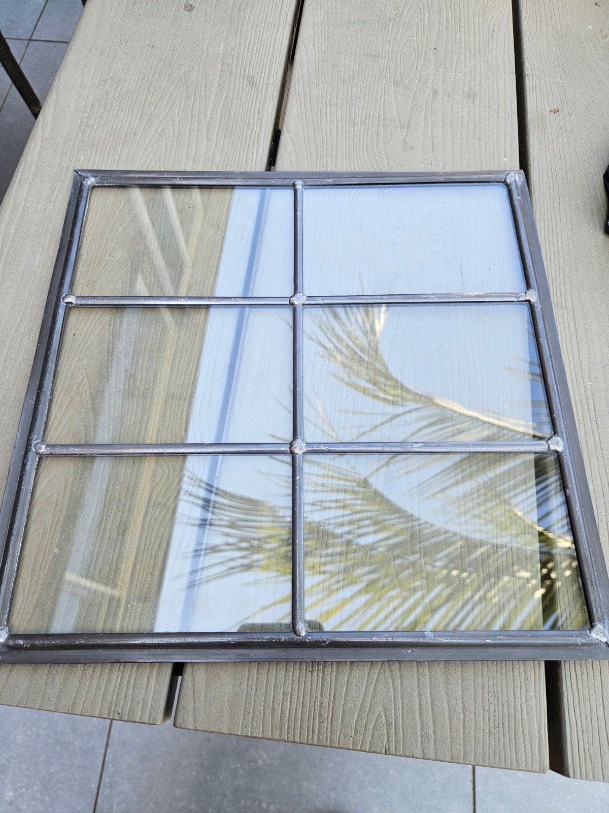 Decoratief glas in lood raam met roedeverdeling zgan nog, Doe-het-zelf en Verbouw, Glas en Ramen, Gevelraam of Ruit, Minder dan 80 cm