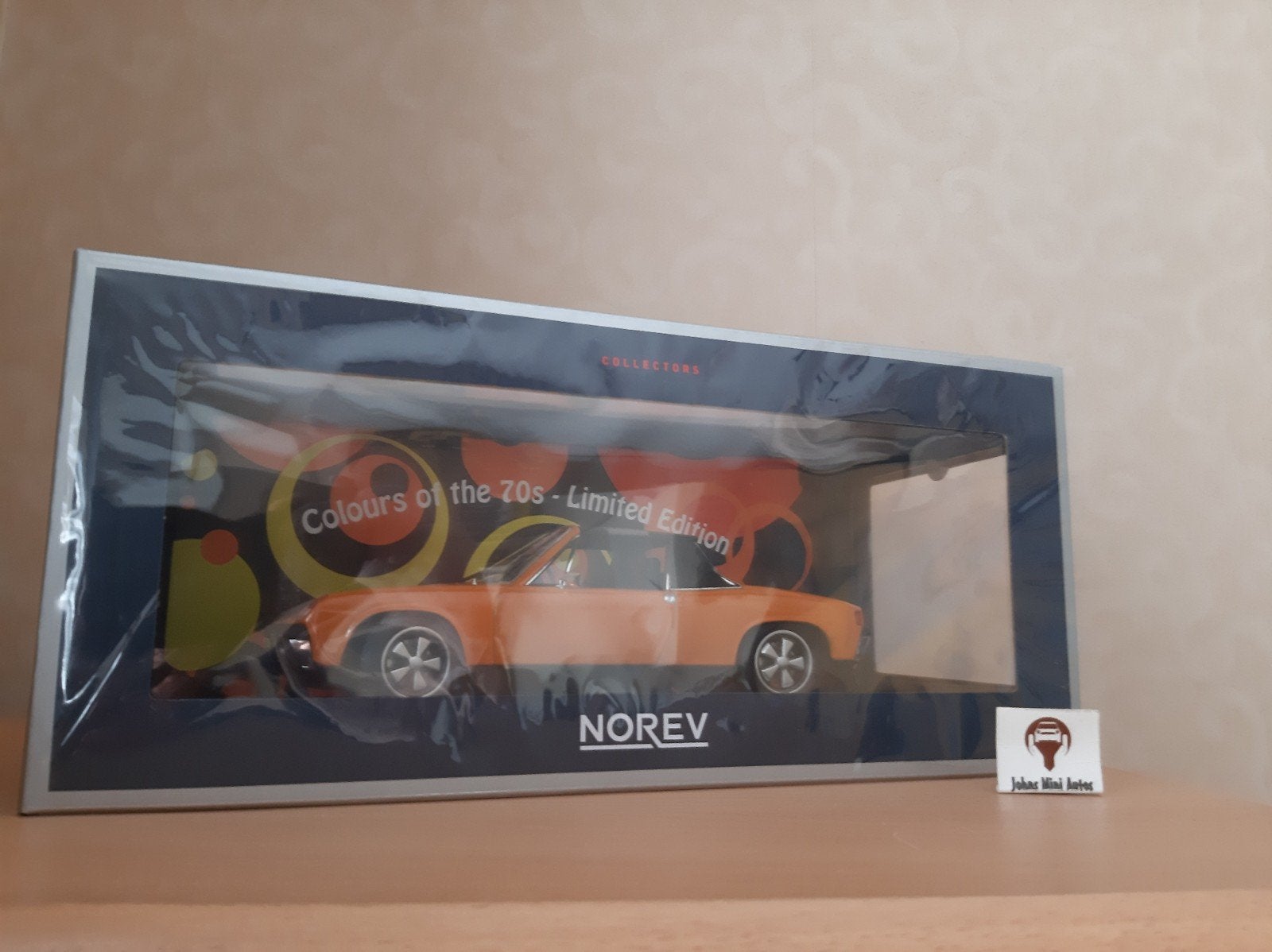 VW-PORSCHE 914-6 1973 in oranje van Norev 1:18, Auto, Norev, Ophalen of Verzenden, Norev