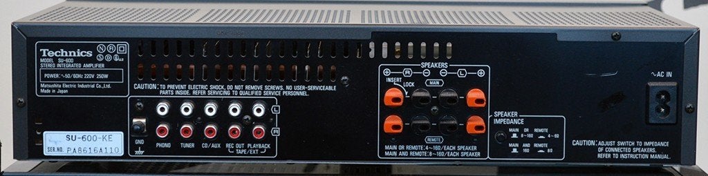 Technics SU-600-KE Stereo Geïntegreerde Versterker, Overige merken, Gebruikt, Ophalen of Verzenden, 60 tot 120 watt