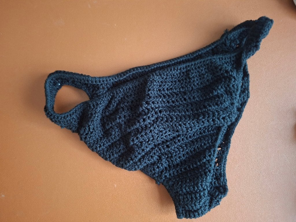 zwarte Gehaakte heren slip/zwemslip, Kleding | Heren, Badmode en Zwemkleding, Zwart, Young yuppy, Maat 56/58 (XL), Ophalen of Verzenden