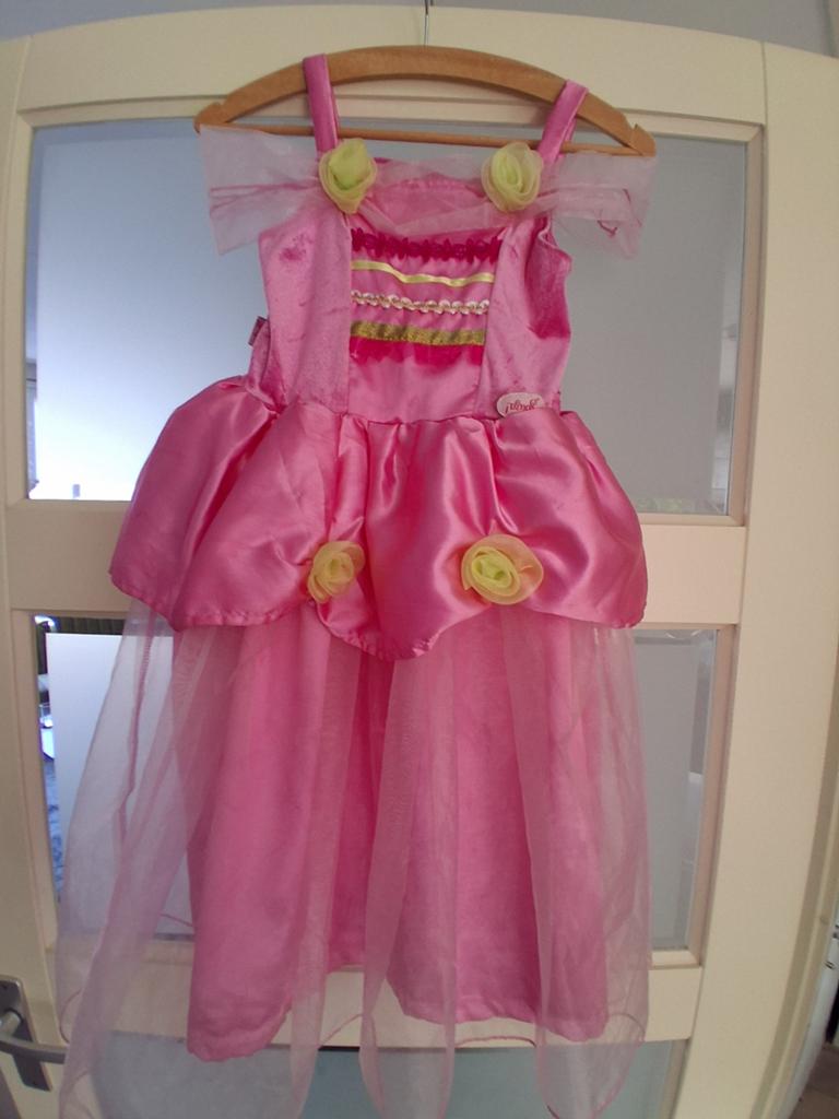 Prinsessenjurk Roze - Souza! - Maat 122-128, Kinderen en Baby's, Ophalen of Verzenden, Zo goed als nieuw, 122 t/m 128, Meisje