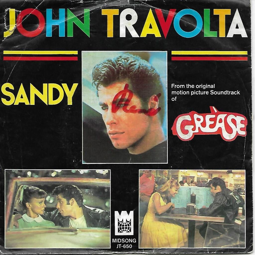 John Travolta - Sandy (gekleurd vinyl), Gebruikt, 7 inch, Single, Ophalen of Verzenden