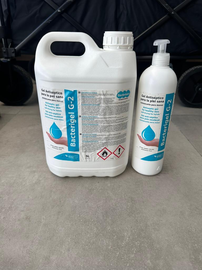 Bacterigel G-2 Antibacteriële Handgel - 5L en 750ml, Ophalen of Verzenden, Zo goed als nieuw