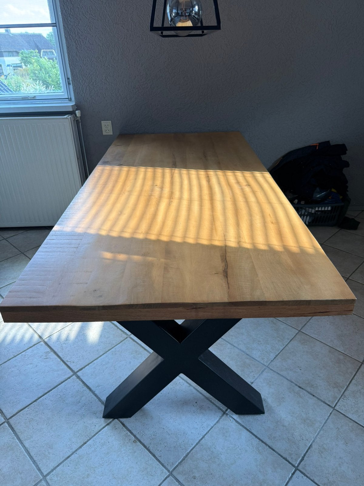 Eettafel 220x100x76, Ophalen, 100 tot 150 cm, 200 cm of meer, Zo goed als nieuw