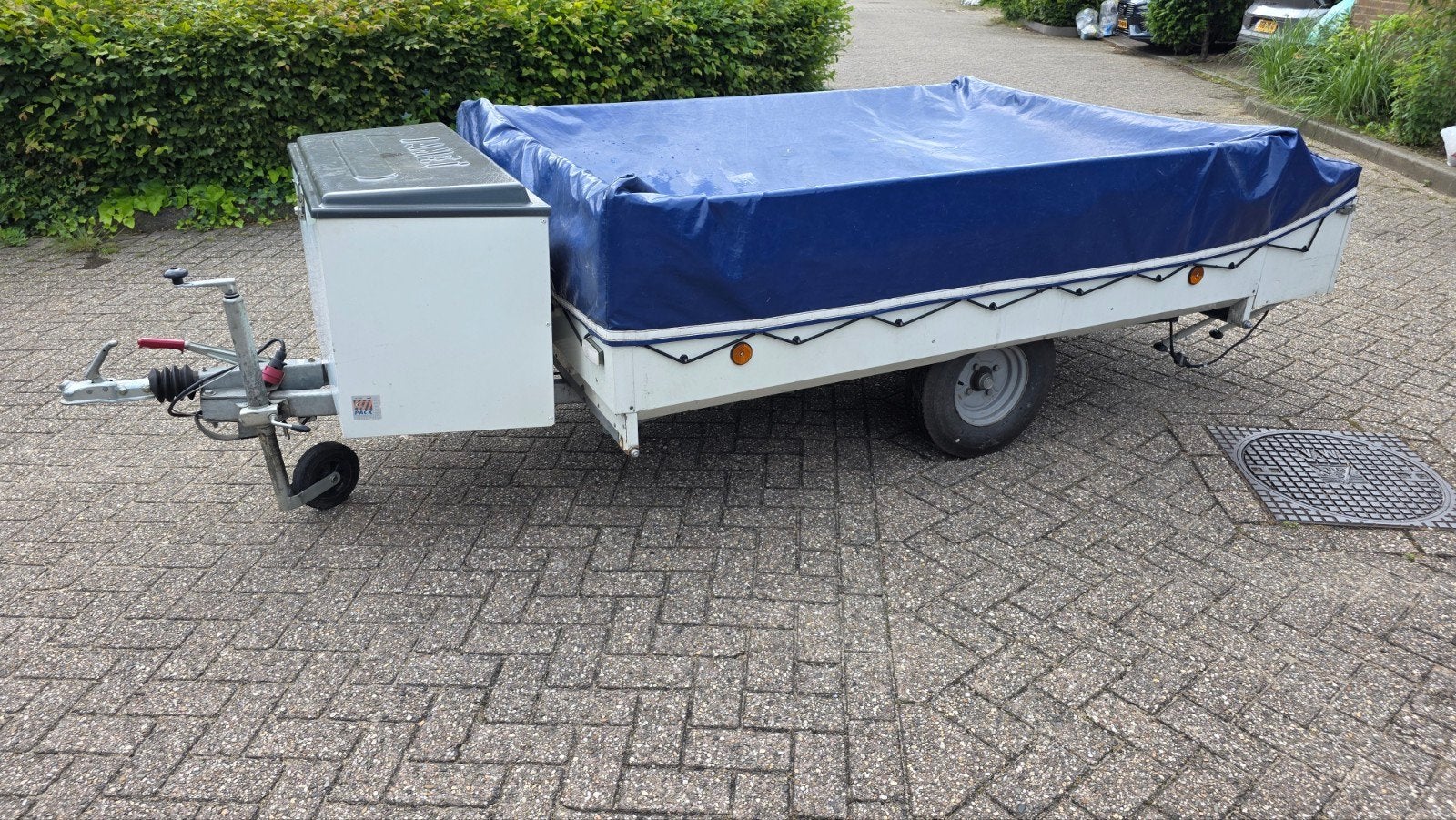 Voormalig vouwwagen met afdekzeil - Gebruikt, Ophalen, Gebruikt