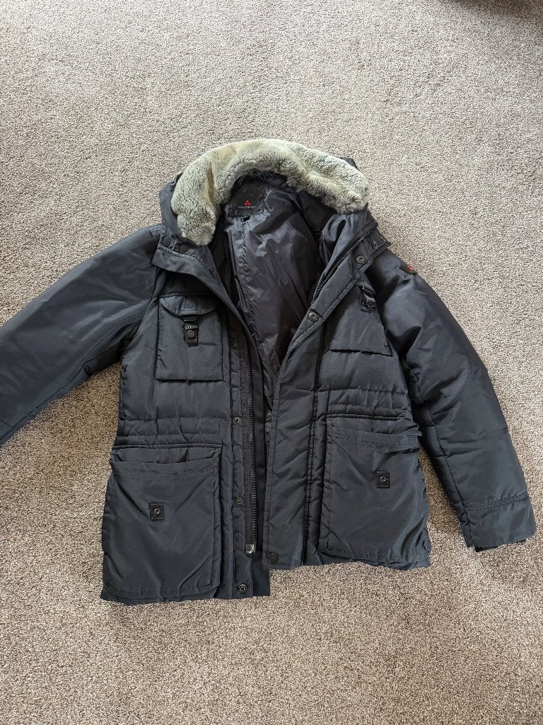 Peutery winterjas maat M donkerblauw, Kleding | Heren, Jassen | Winter, Ophalen of Verzenden, Zo goed als nieuw, Peuterey, Maat 48/50 (M)