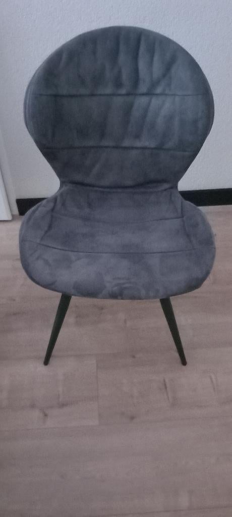 Eetkamerstoelen, Huis en Inrichting, Stoelen, Ophalen, Gebruikt, Stof, Grijs