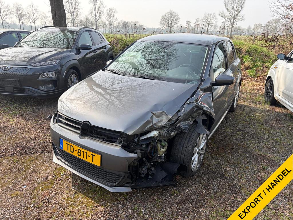 Volkswagen Polo 1.4-16V 5Drs *SCHADE* Highline Airco Lmv Con, Voorwielaandrijving, 40 €/maand, Zwart, 4 cilinders