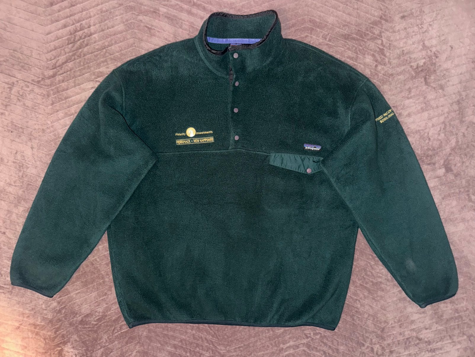 Patagonia Vintage Synchilla Snap-T Fleece Pullover Green XL, Ophalen of Verzenden, Gedragen, Maat 56/58 (XL), Groen